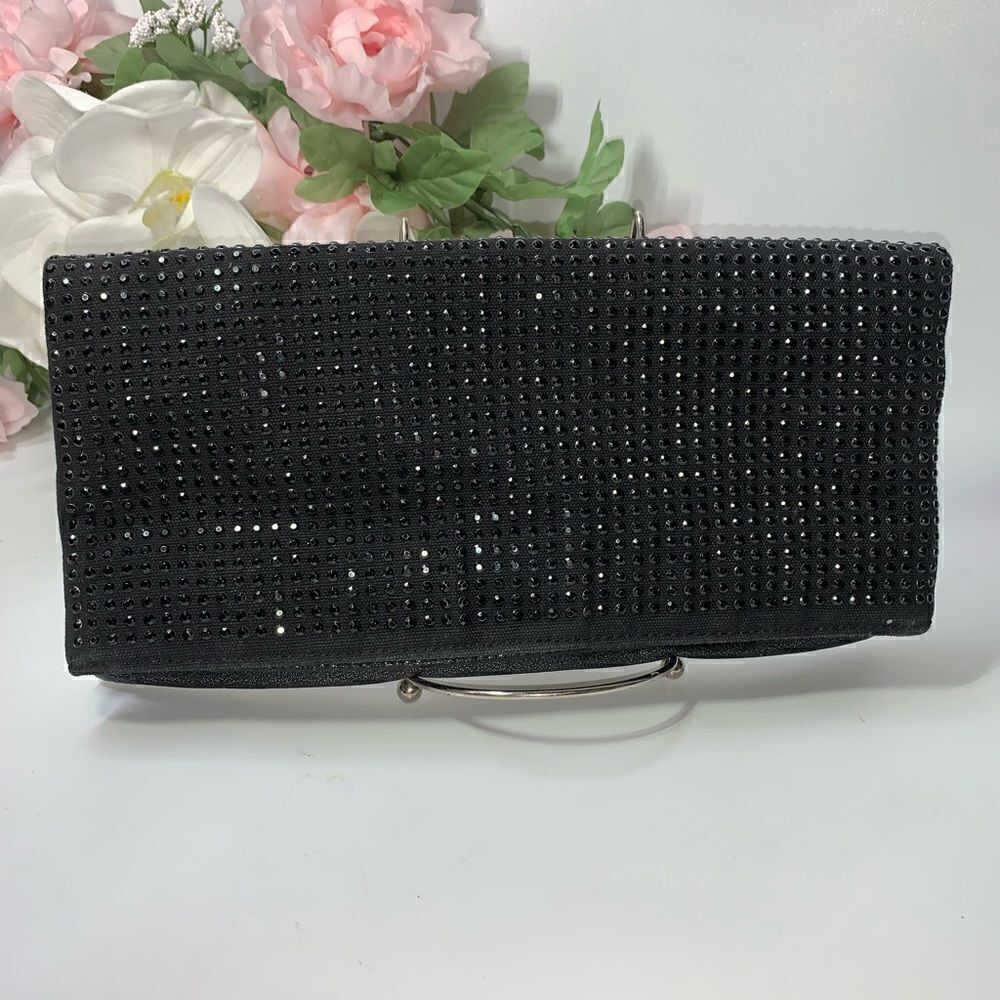 BCBGeneration Sparkly Clutch Black Medium
